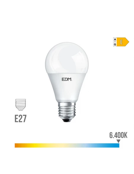 Ampoule Led Standard E27 17w 1800lm 6400k Lumière Froide Ø6,5x12,5cm Edm