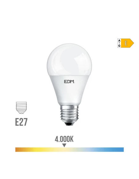 Ampoule Led Standard E27 17w 1800m 4000k Lumière Du Jour Ø6,5x12,5cm Edm
