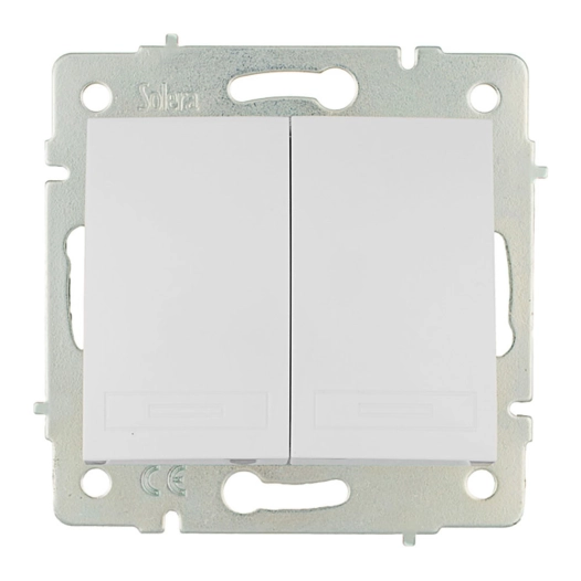 Double Commutateur/Interrupteur 10ax 250v S.Europa Solera. Erp12qc