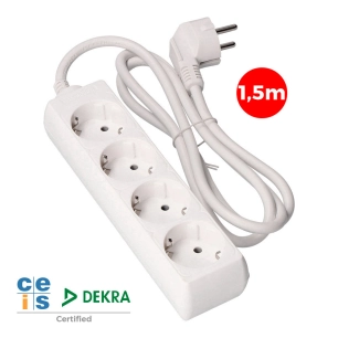Multi-Prise 4 Bases Schuko 1.5m 3x1.5mm Edm