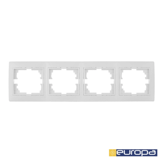 Cadre Horizontal Pour 4 Elements Blanc 296x81x10mm S.Europa Solera Erp74u