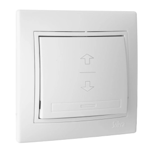 Interrupteur Volets Roulants 10a 250v Blanc Avec Cadre S.Europa Solera Erp21u