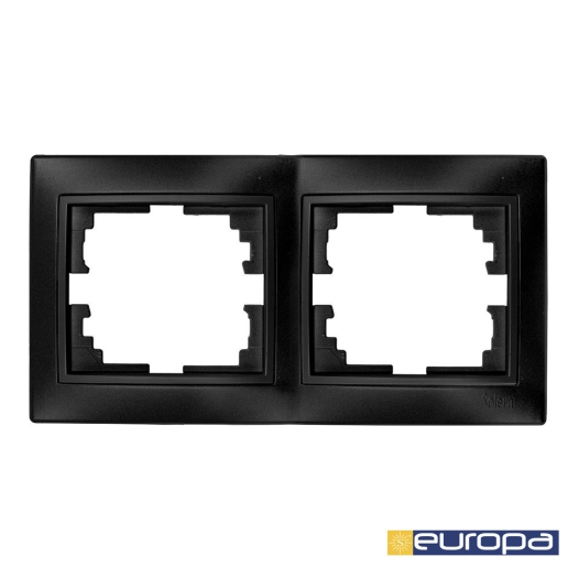Cadre Horizontal Pour 2 Elements Couleur Graphite 154x81x10mm S.Europa Solera Erp72ngu