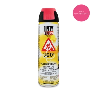 Peinture En Aérosol Pintyplus Tech 650cc Marqueur Fluo 360° Rouge T107