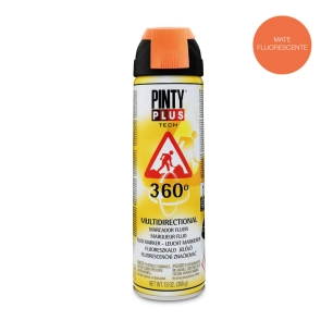 Peinture En Aérosol Pintyplus Tech 650cc Marqueur Fluo 360° Orange T143