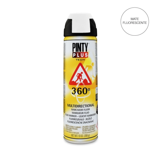 Peinture En Aérosol Pintyplus Tech 650cc Marqueur Fluo 360° Blanc T101