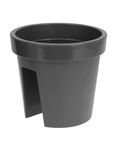 Pot Injection Couleur Anthracite Pour Balcons Ø28cm