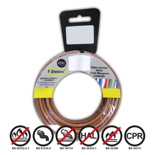 Bobine Fil Électrique Flexible 1,5mm Marron Sans Halogène 10m