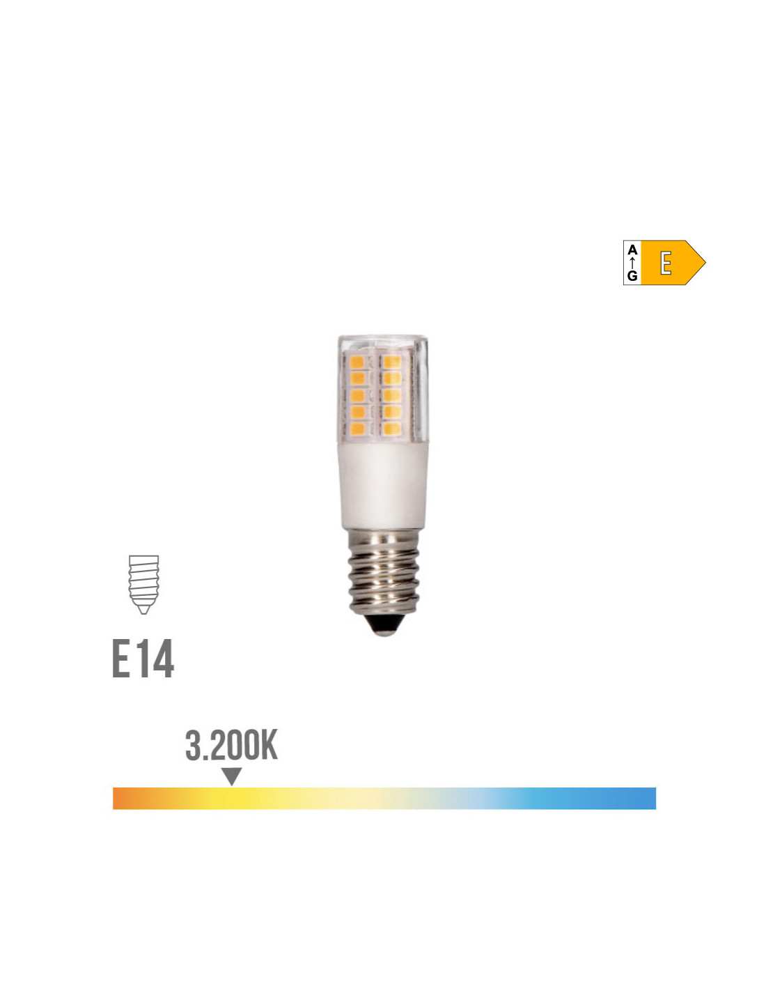 Ampoule Led Tubulaire E14 5.5w 700lm 3200k Lumière Chaude Ø1.8x5.7cm Edm