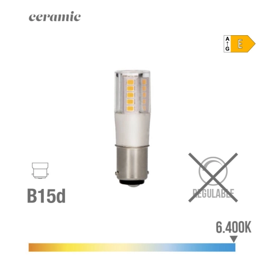 Ampoule Led Baionnette B15d 6w 700lm 6400k Lumière Froide Ø1.7x5.7cm Edm