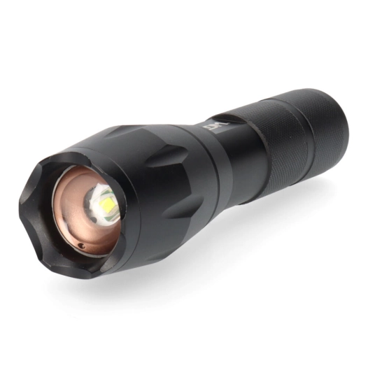 Lampe De Poche En Aluminium Avec Zoom. 1 Led Cree Xml-T6 3xaaa (PILES Incluses) Edm