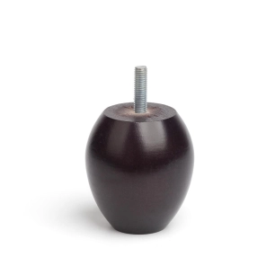 Pied Rond Hêtre Couleur Wengué Mod.457 Dimensions Ø6,5x7cm Rei