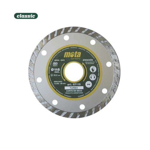 Disque Diamant Turbo Ø115mm Clp18 St115-P Mota