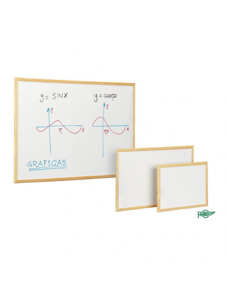 Tableau Blanc Faibo 30x40cm Surface effaçable, cadre bois naturel - FAIBO