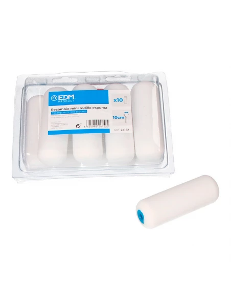 5 Recharge Mini Rouleau Eponge 110mm 10 Unites Edm