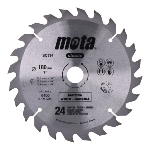 Lame Pour Scie Circulaire Widia Ø180mm 24 Dents Clp18 Sc724p Mota