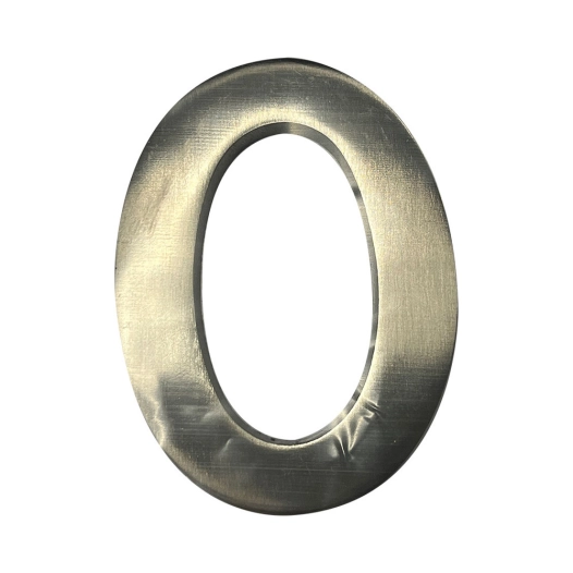 Numéro De Maison 0 En Nickel Mat 10cm Fixation Invisible