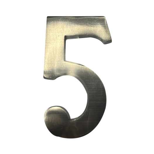 Numéro De Maison 5 En Nickel Mat 10cm Fixation Invisible