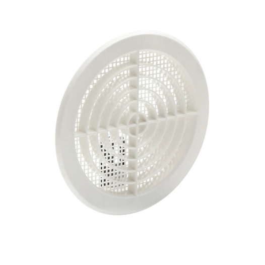 Grille Avec Toile Moustiquaire Couleur Blanche D-12.5-14cm Abs
