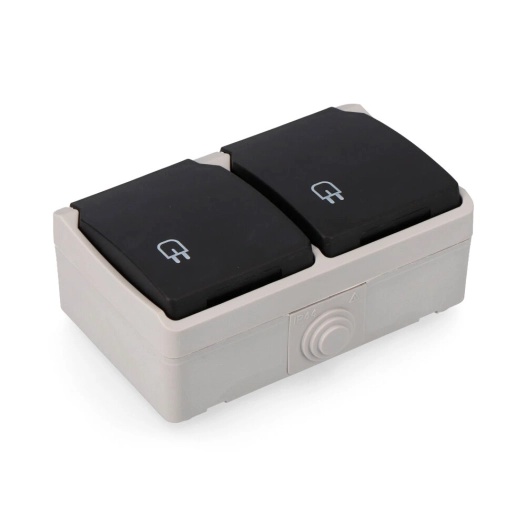 Prise Double T/Tl Étanche Sous Emballage 16a 250v Ip44