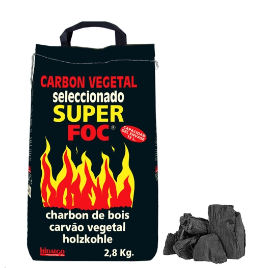 6 Sac Charbon Végétal 2,8kg Superfoc.
