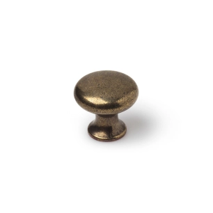 Lot 4 Boutons Ronds Pour Meuble Métal Vieux Laiton Mod.760 Ø25mm. Rei