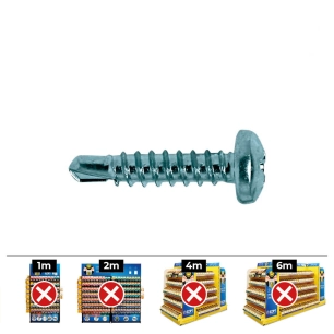 Vis Autoperceuse Bombée Phillips Din / Ref 7504n 3.5 X 32 Zinc - Boite De 250pcs