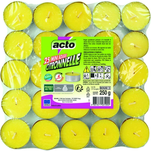 mini bougies citronelle