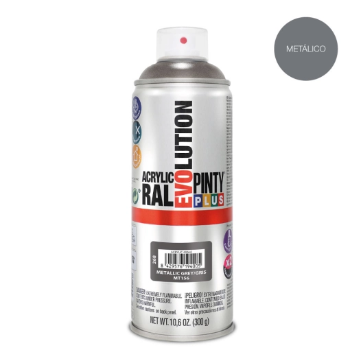 Peinture En Aérosol Pintyplus Evolution Metallisee 520cc Gris Mt156