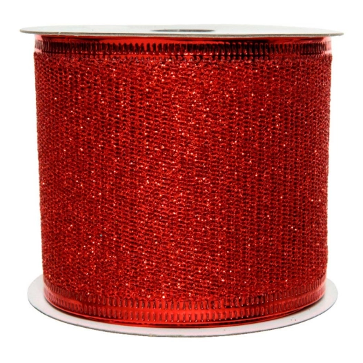 4 Ruban A Paillettes Rouge 270x6.3cm.