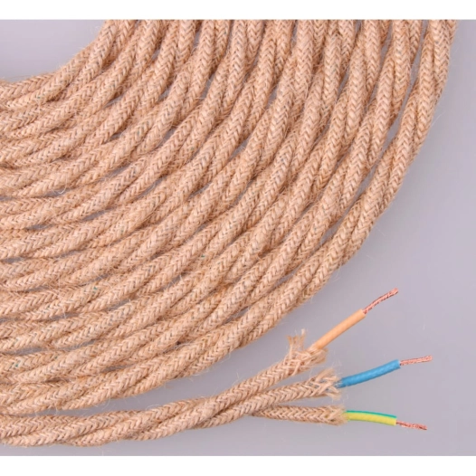 Cable De Corde De Jute Tissé Et Tressé 3x0,75mm 25m Euro/M