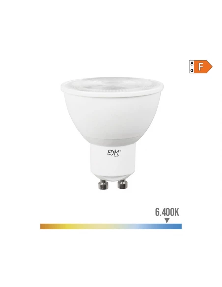 Ampoule Dichroïque Led Gu10 7w 550lm 6400k Lumière Froide 120° Ø5x5,5cm Edm
