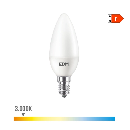 Ampoule Bougie Led E14 8w 806 Lm 3000k Lumière Chaude Ø3,8x11,4cm Edm