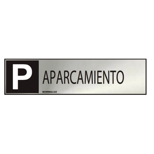 Panneau Informatif ''APARCAMIENTO'' (INOX Adhesif 0.8mm) 5x20cm