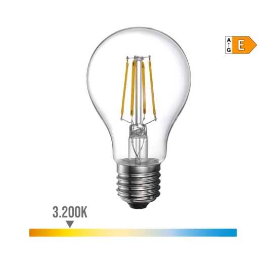 Ampoule Standard Avec Filament Led E27 4w 550lm 3200k Lumière Chaude Ø6x10.6cm Edm