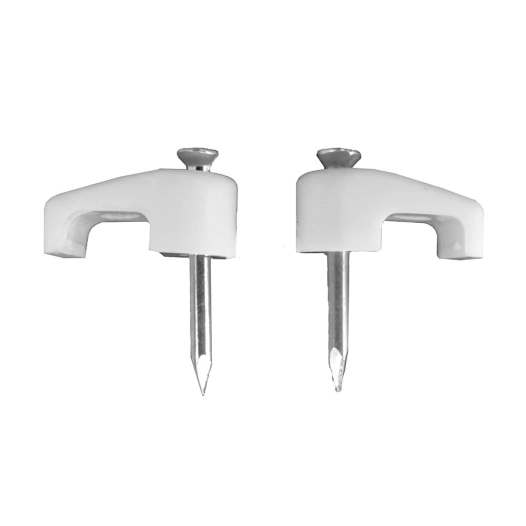 Agrafe Serre-Câble Blanche Pour Tuyau Plat 2x0,7 N° 01 (BOÎTE100 U.)