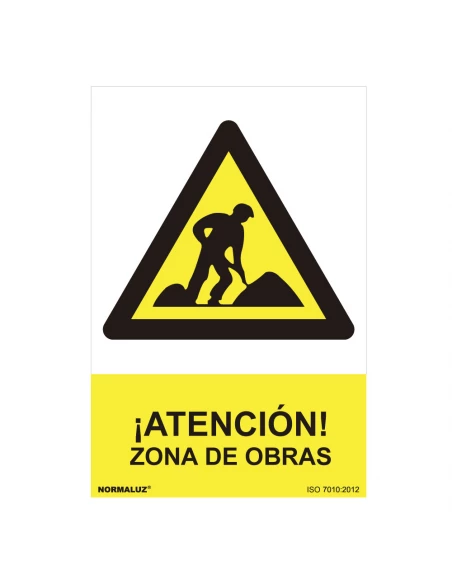 Panneau De Danger ''ZONE De Travaux'' (ESPAGNOL - 0.7mm) 30x40cm