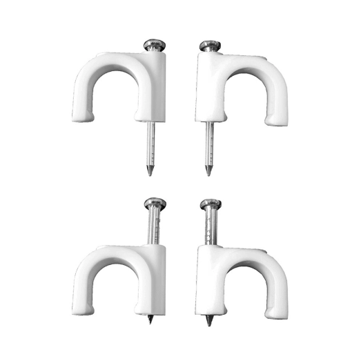 Agrafe Serre-Câble Blanche Pour Tuyau Tubulaire 2x6 N° 10 (BOÎTE 100 U.)