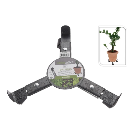 Plateau Métallique 3 Roues Ajustable 22,5-30cm