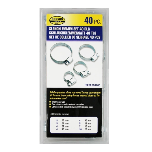 Set De 40 Colliers De Serrage Assortis