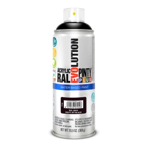 Peinture En Aérosol Pintyplus Evolution Water-Based 520cc Ral 9005 Noir Foncé Mat