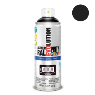 Peinture En Aérosol Pintyplus Evolution Water-Based 520cc Ral 9005 Noir Foncé