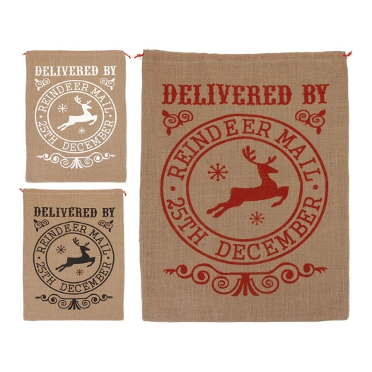 Sac Cadeau En Toile De Jute 50x0,5x70 Cm