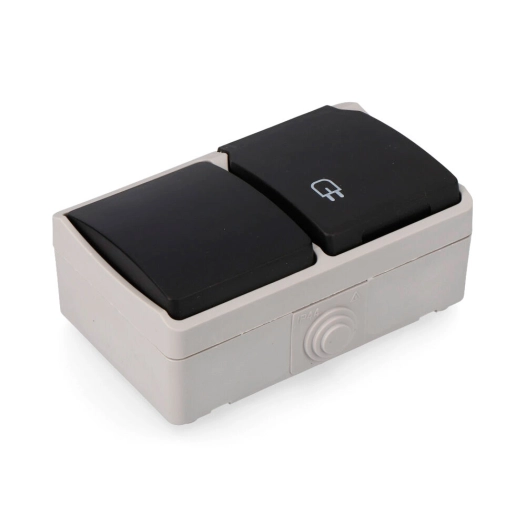 Commutateur + Prise T/Tl Étanche Sous Emballage 16a 250v Ip44