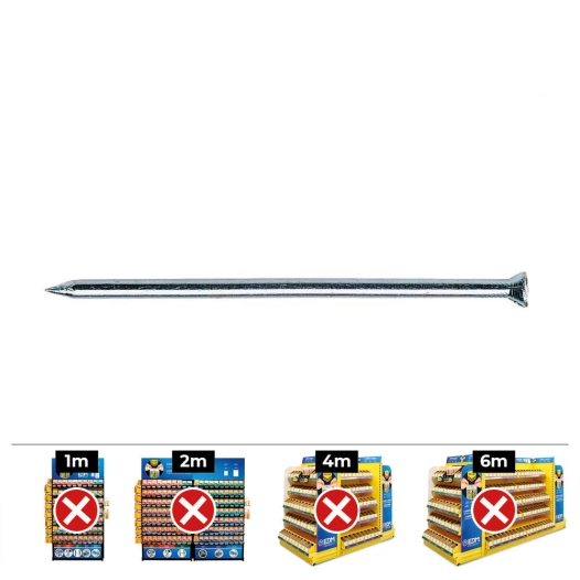 Boite De 100pcs Pointe Cp 3.4 X 40 Dq Din / Ref Cpq Zinqué - Celo