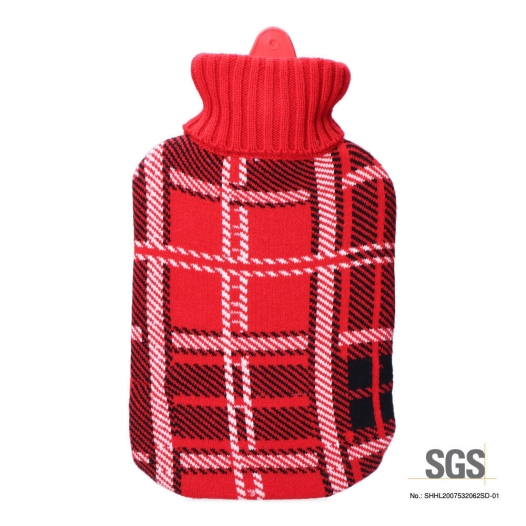 Sac À Eau Chaude Classique Ecossaise Rouge 2 L