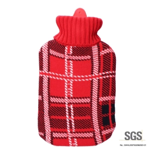 Sac À Eau Chaude Classique Ecossaise Rouge 2 L