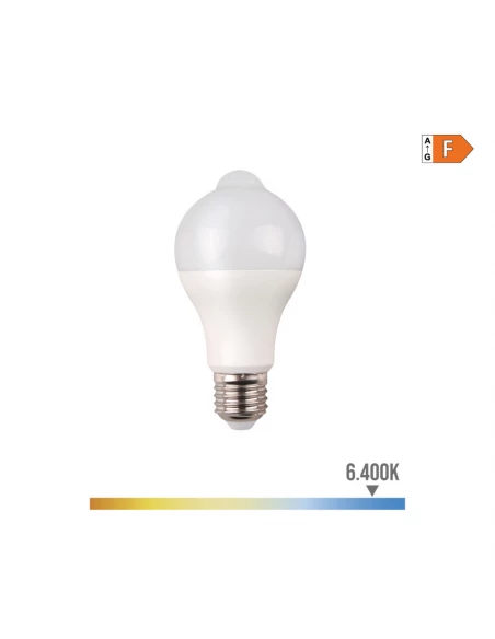 Ampoule Led Standard Avec ''CAPTEUR De Présence Et De Crépuscule'' E27 12w 1055lm 6400k Lumière Froide Ø6x11cm Edm