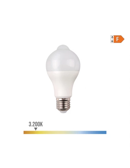 Ampoule Led Standard Avec ''CAPTEUR De Présence Et De Crépuscule'' E27 12w 1055lm 3200k Lumière Chaude Ø6x11cm Edm