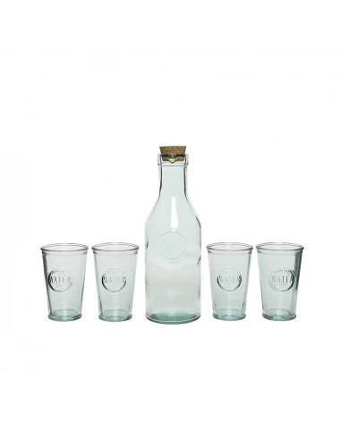 Ensemble De Bouteille Et 4 Verres 100% Recyclés 825593